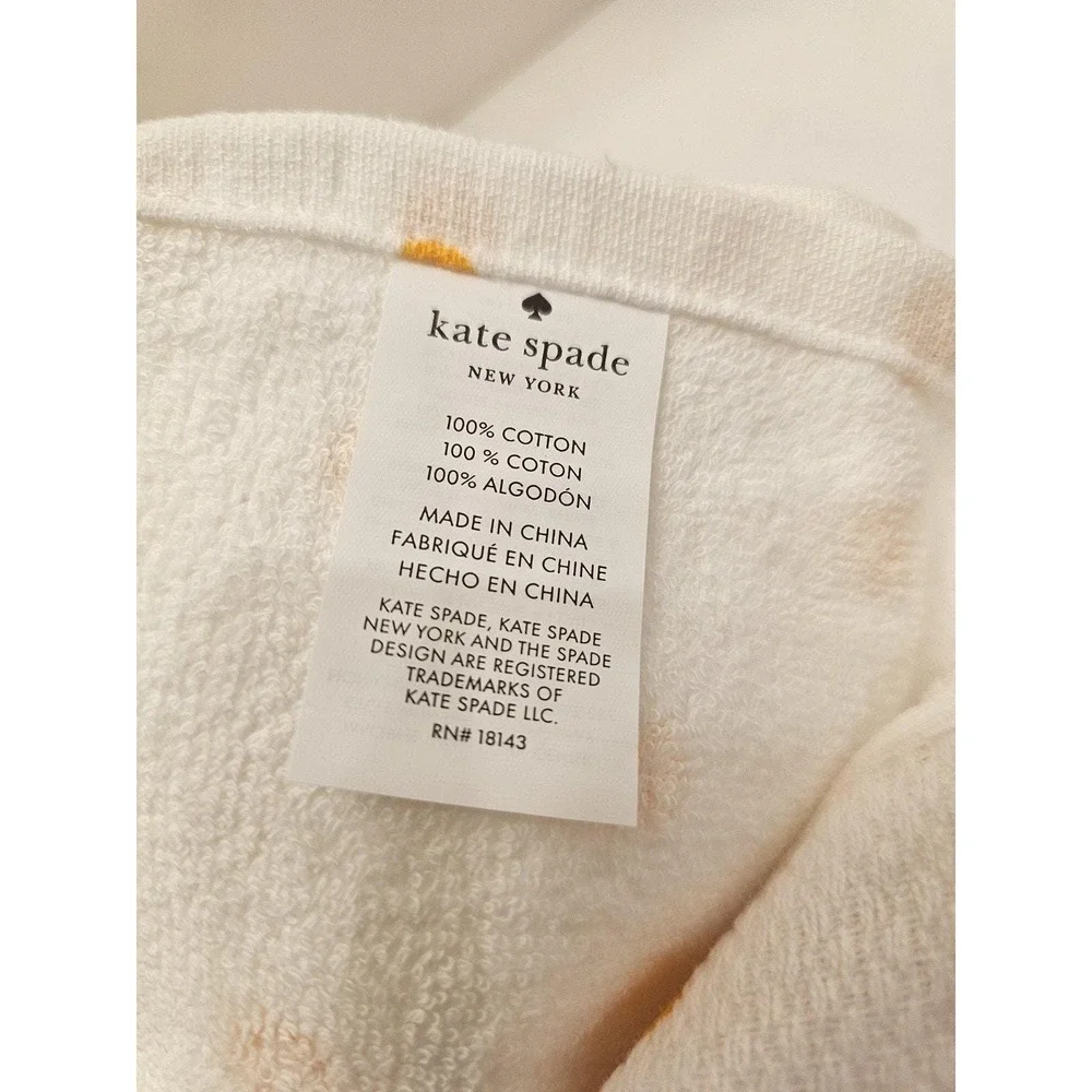 Kate Spade New York Kitchen Towels Set of 2 Red Cocktail Polka Dot 100% Cotton